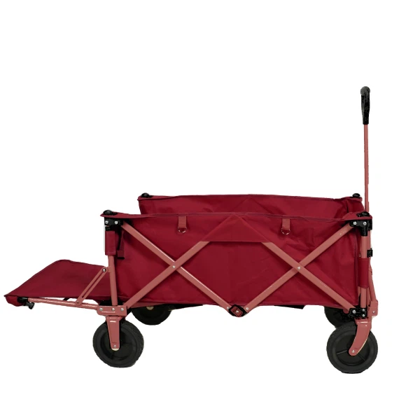 Wagon pliable à hayon et roues plus larges