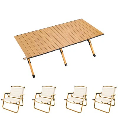 Ensemble de chaises de table pliantes de camping en alliage d'aluminium