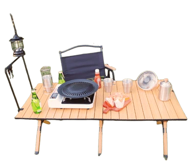 Table pliante portable en alliage d'aluminium pour rouleaux d'œufs