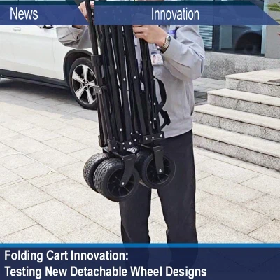 Innovation de chariot pliant : test de nouvelles conceptions de roues amovibles